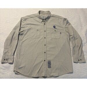 Tyndale FR Work Shirt Mens 2XRG Tan Black Grid FPL Flame Resistant CAT 2  USA